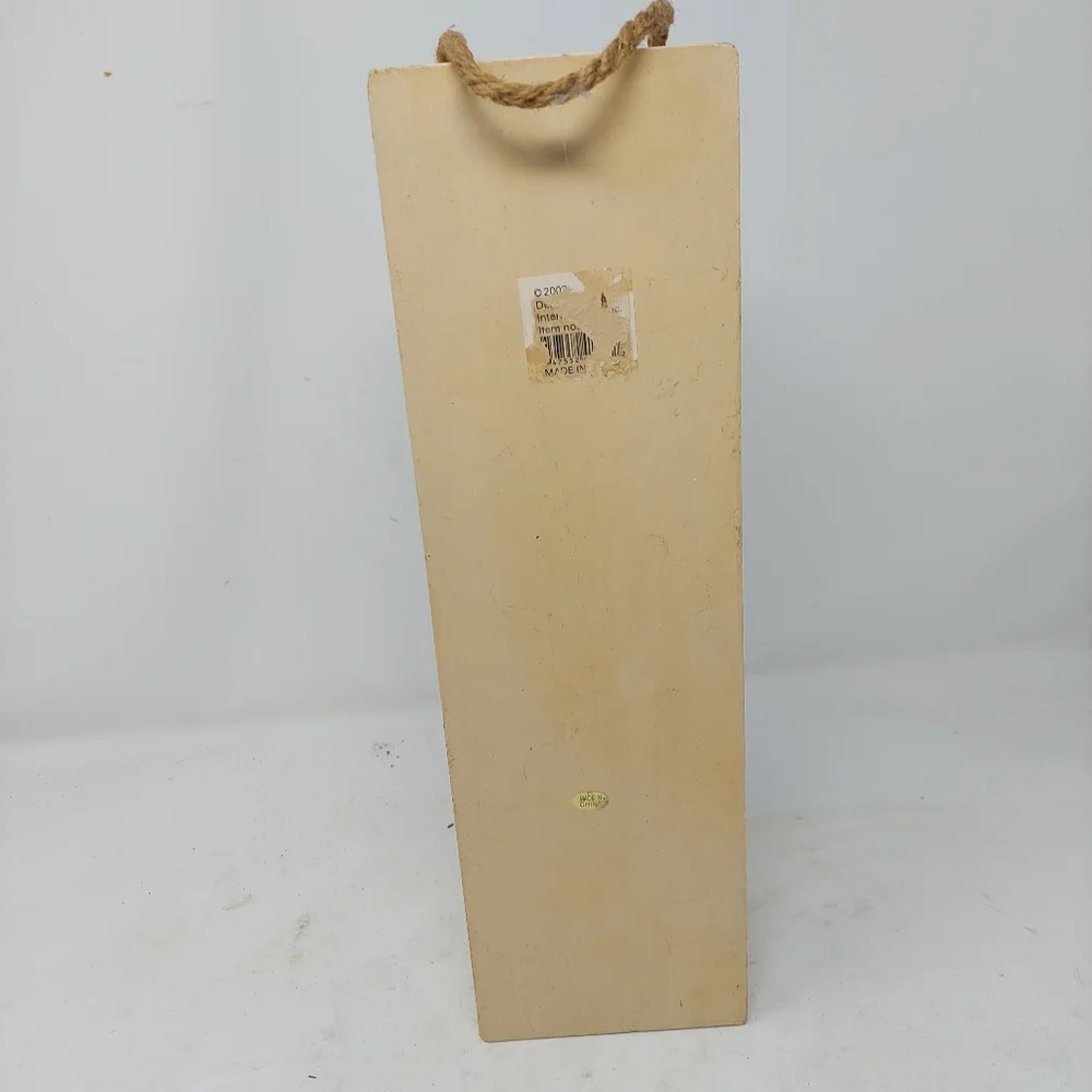 White Wooden Single Wine Bottle Box Clasp Closure Handle Decorative Storage